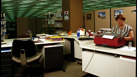 WINI Büromöbel im Großraumbüro der 80er Jahre
