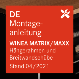 Montageanleitung, WINEA MAXX, MATRIX Hängerahmen