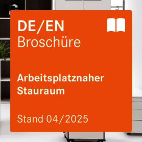 Broschüre, Arbeitsplatznaher Stauraum
