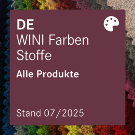 Broschüre mit allen Stoffen, die es für die WINI Möbel gibt.