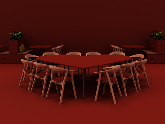 WINEA TEAMS Besprechungstisch in Herzform mit Dock360